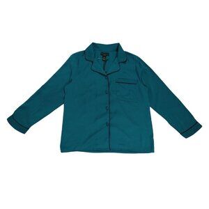 House Of Harlow 1960 Womens Teal Sleepwear Button-Up Shirt M 100% Polyester, NWT